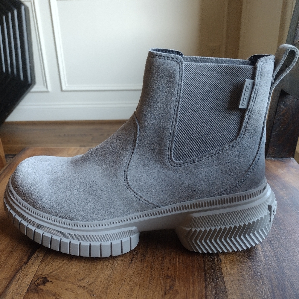 Sorel Gray Ona Ave Suede Waterproof Boots Size 8 - Picture 3 of 11